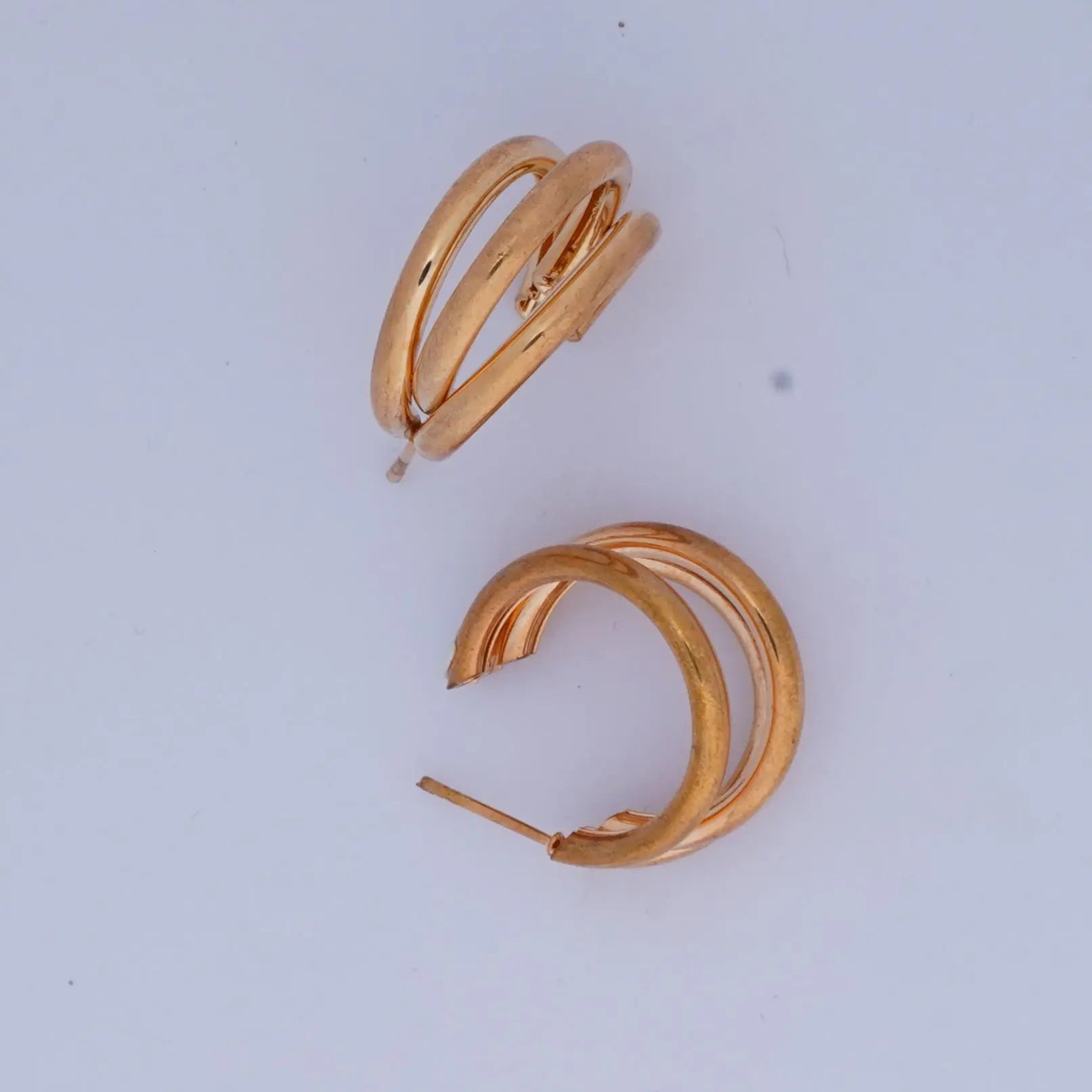 Bold Triple Hoop Earrings | Tvayi Jewellery