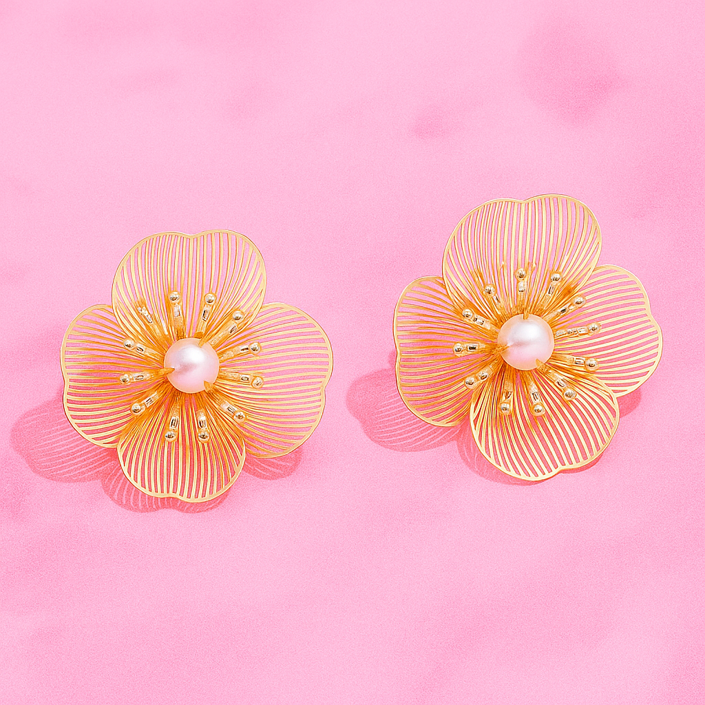 Sunflower Stud Earrings – Anti-Tarnish Demi-Fine Jewellery | Tvayi
