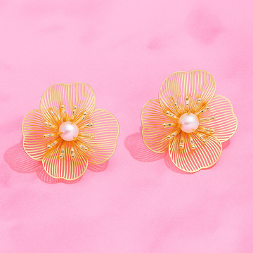 Sunflower Stud Earrings – Anti-Tarnish Demi-Fine Jewellery | Tvayi