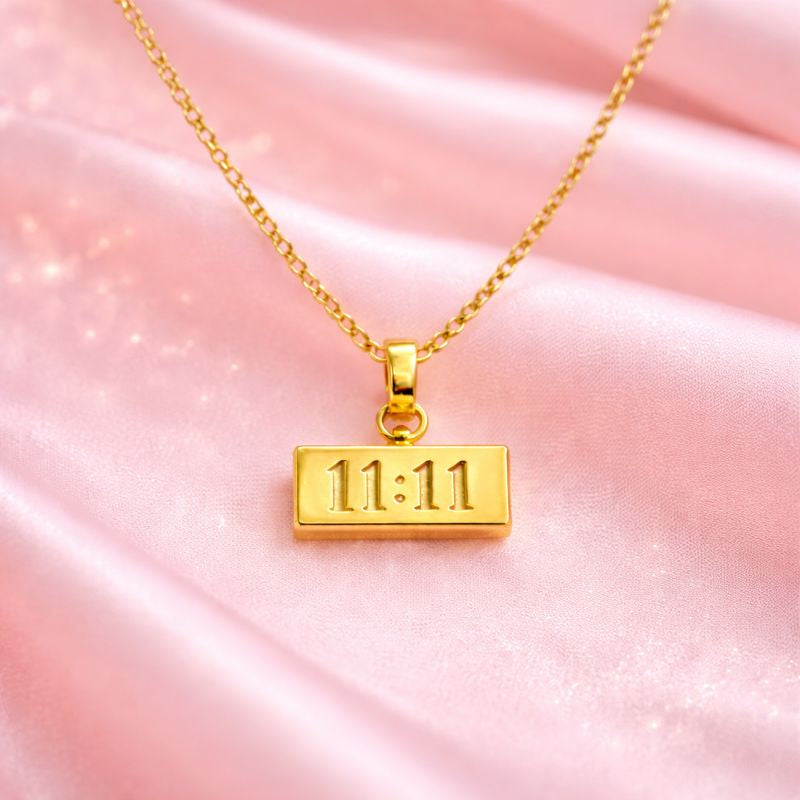 Tvayi 18K Gold Plated 11:11 Pendant Necklace for Women | Demi-Fine Jewellery | Tvayi