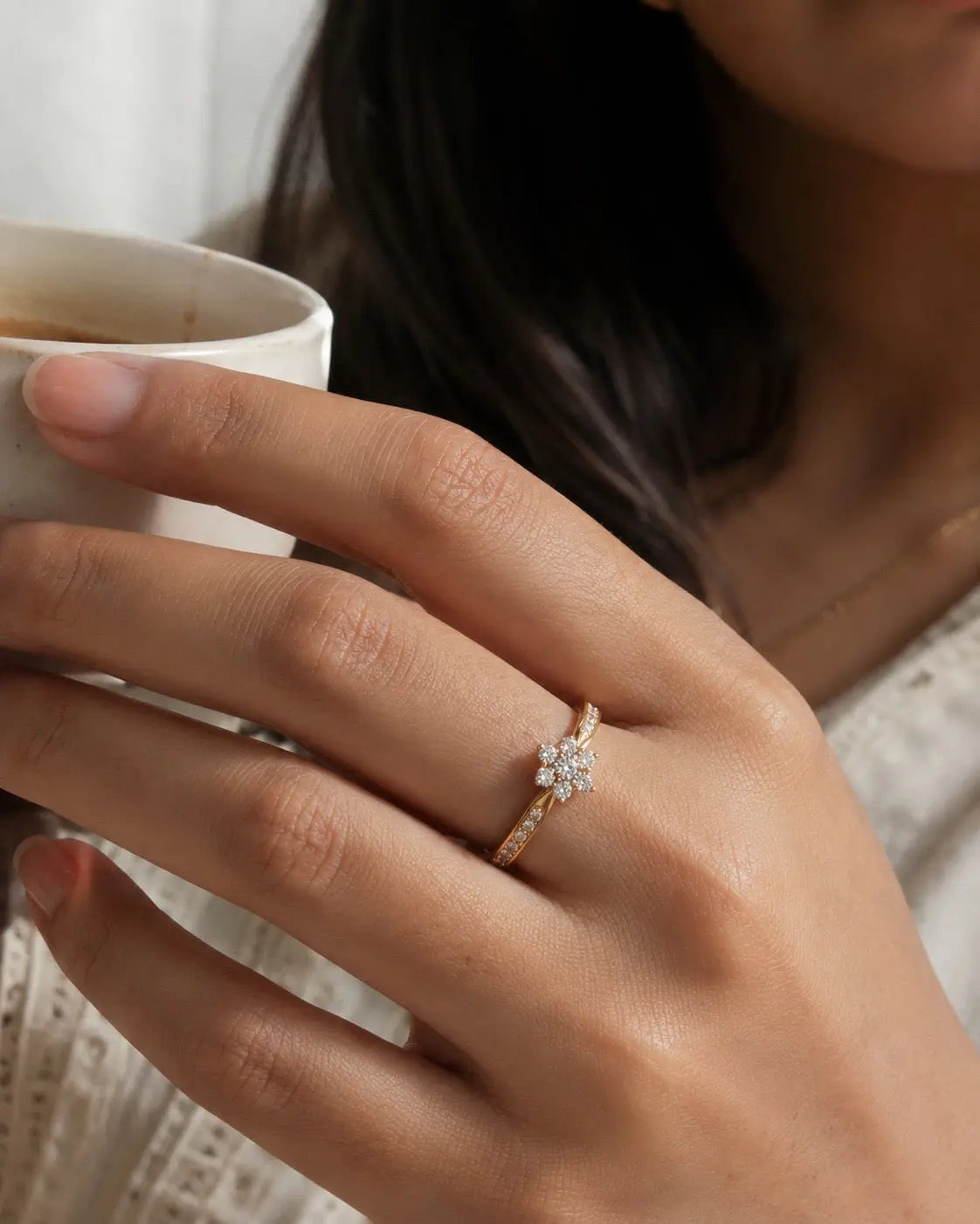 Tvayi 9Kt Lab-Grown Dimond princess Ring | Tvayi