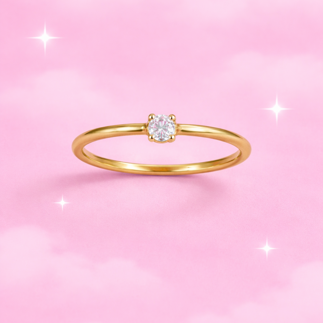 18K Gold Plated Promise Ring | Demi-Fine Waterproof Premium Jewellery for Women | Tvayi