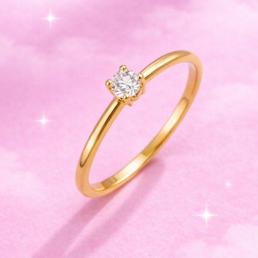 18K Gold Plated Promise Ring | Demi-Fine Waterproof Premium Jewellery for Women | Tvayi