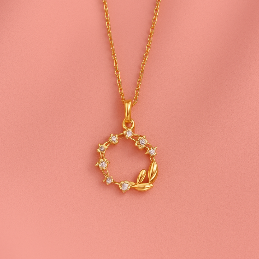 Floral Wreath Pendant Necklace for Women | Tvayi