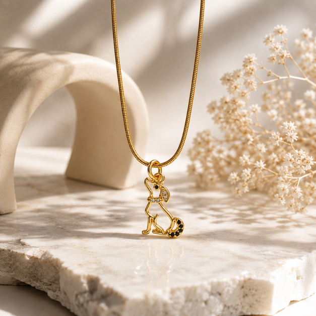 Pawfect Love Pendant Necklace – 18K Gold Plated | Tvayi