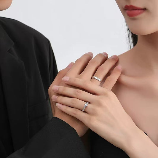 18K Gold Vermeil Couple Rings- Love Bands for Him & Her | Tvayi