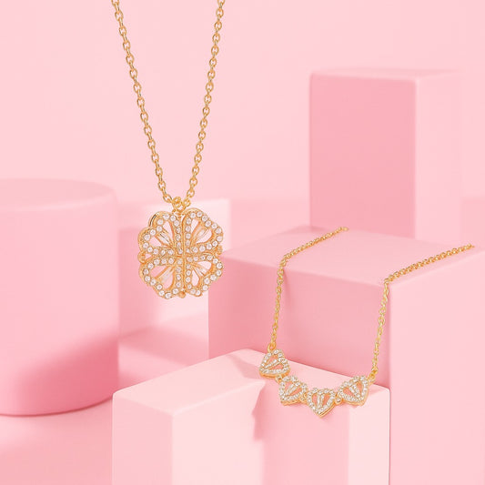 Heart Grace Gold Vermeil Necklace – 18K Gold Plated Demi-Fine Jewellery for Women | Tvayi