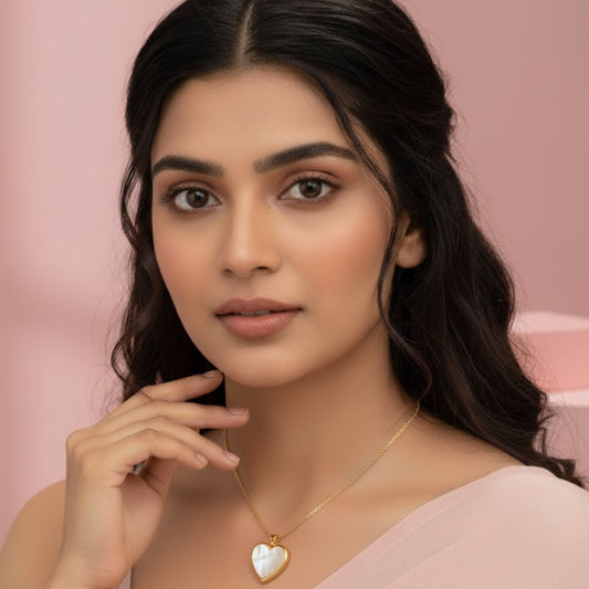 Golden Heart Duo Set – Anti-Tarnish Demi-Fine Jewellery | Tvayi