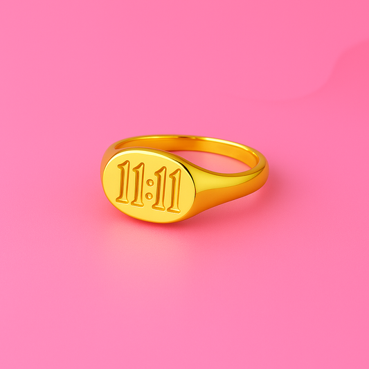 11:11 Manifestation & Good Luck Gold Ring | Tvayi