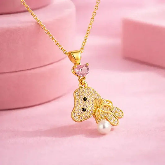 18K Gold Plated Bunny Blush Pendant – Demi-Fine Jewellery for Women | Tvayi