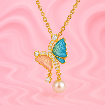 Butterfly pearl neckless | Tvayi