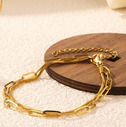 Tvayi Double Layer Gold Chain Necklace – 18K Gold Plated | Demi-Fine Jewellery | Tvayi