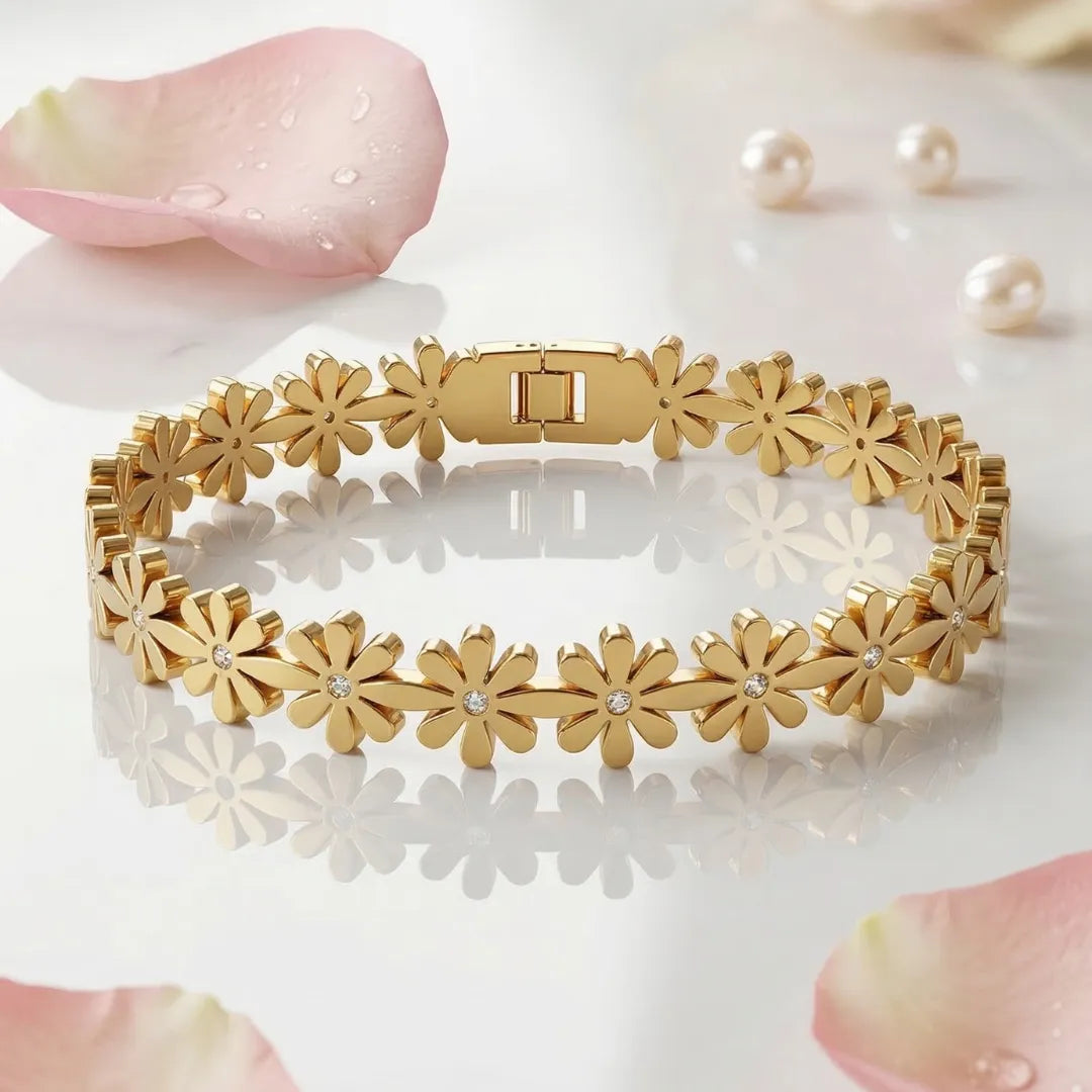 Daisy Bloom Bracelet – 18K Gold Plated Demi-Fine Jewellery Gift for Women | Tvayi