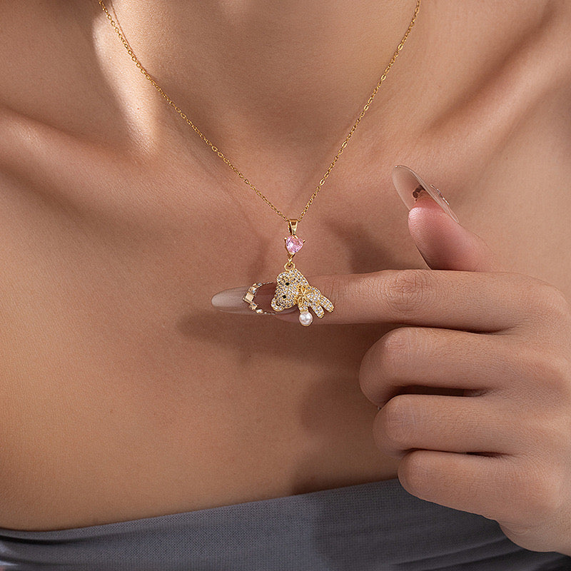 18K Gold Plated Bunny Blush Pendant – Demi-Fine Jewellery for Women | Tvayi