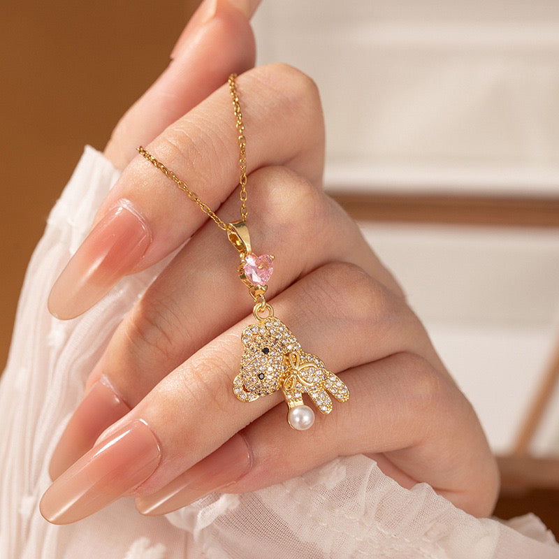 18K Gold Plated Bunny Blush Pendant – Demi-Fine Jewellery for Women | Tvayi