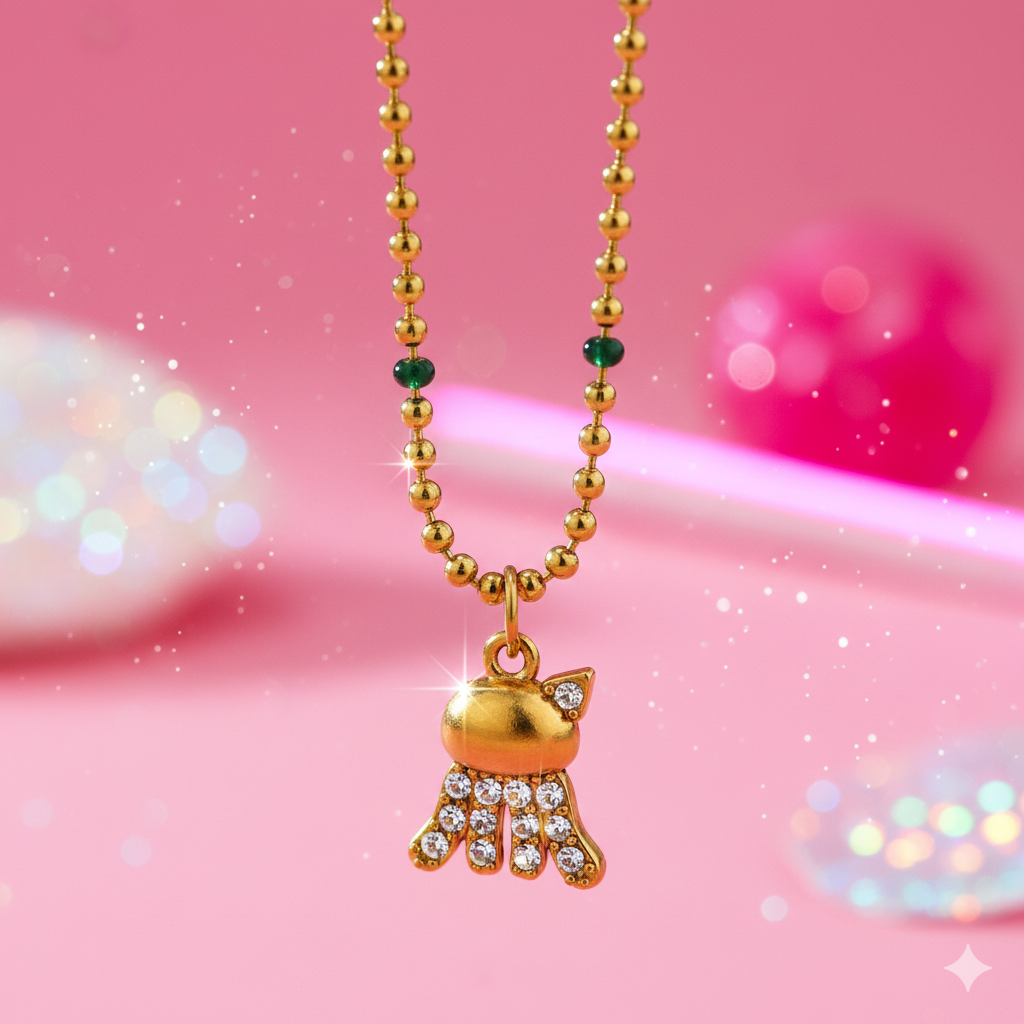 Dainty Beaded Gold Necklace | Tvayi