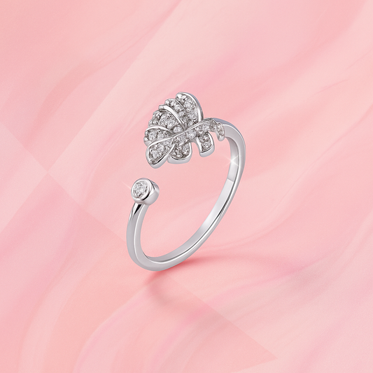 Leaf Open Wrap Ring | Tvayi Jewellery