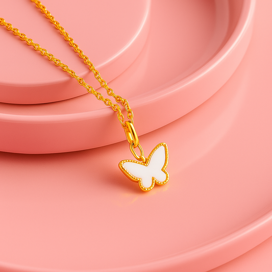 Butterfly Charm Necklace | Tvayi Jewellery