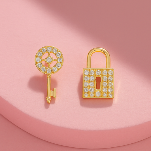 Lock & Key Harmony Earrings | Tvayi