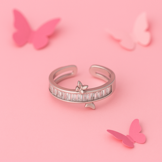 Butterfly Sterling Silver Ring | Tvayi