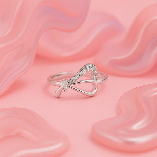 Cubic Open Cuff Ring | Tvayi Jewellery