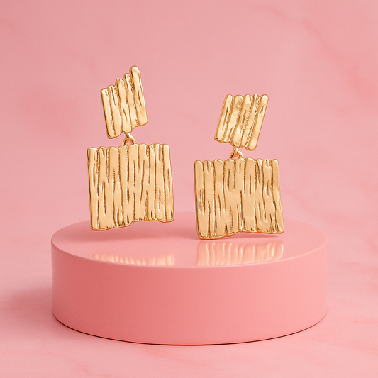Olympia Alloy Drops Earrings | Tvayi Jewellery